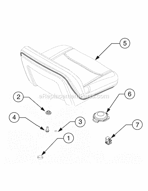 Seat Service Kit 759-04299 Diagram and Parts List for 2176 13A-274G100 Cub Cadet Lawn Tractor